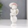 Polystone souvenir "Snowty angel in a pink wreath, on a ball under an umbrella" 8.5x3.8x3 cm