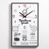Carting clock, interior "Rules of the House", smooth move, 57 x 35 x 4 cm