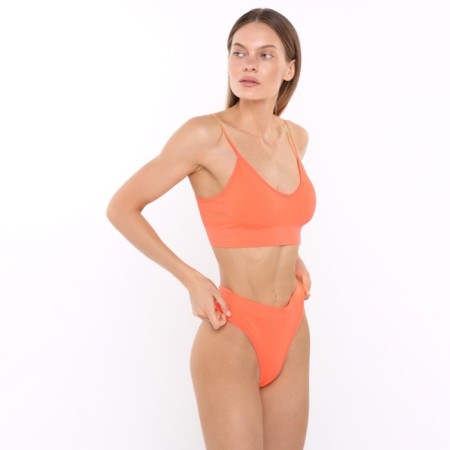Female set (top, thongs), orange color, size 42-46