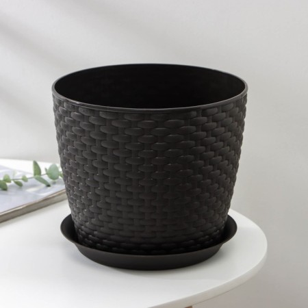 Pot with the Podon "Ratang", 4.7 liters, brown color