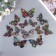 Stick paper, plastic "butterflies on Halloween" Black set 12 pcs