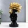 Polystone souvenir "Girl in a rose hat" Black with gold 30x18x16 cm