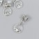 Bale with a suspension metal for the creativity of "mountain" silver 2.4x1.2 cm
