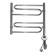Domoterm electric heated towel rail "Ophelia", 500 x 500 mm, 6 crossbars, right, chrome