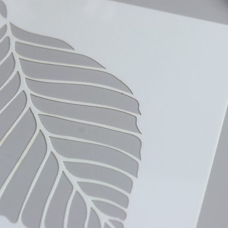 Plastic stencil "Birch sheet" 13x13 cm-1