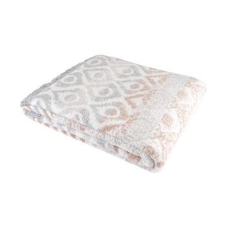 Lily blanket, size 200x220 cm, beige color, gray-2