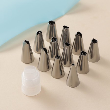 Confectionery set, 15 items: 12 nozzles in boxing, 1 adapter, confectionery bag-1