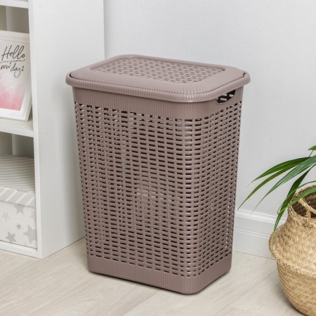 Babel basket with a lid, 50 l, 42 × 31 × 56 cm, color mix