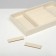 Queen Fair decorations 4 places and 7 strips for rings, 21 × 12.3 × 2.3 cm, beige color