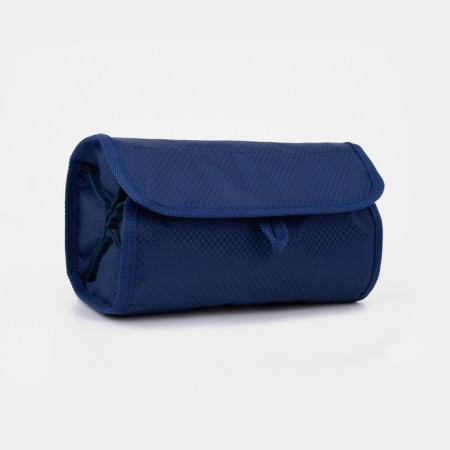 Cosmetic bag, 4 parts on zippers, blue color