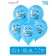 Shar Latex 12 "Real gentleman", pastel, set 5 pcs., Blue color