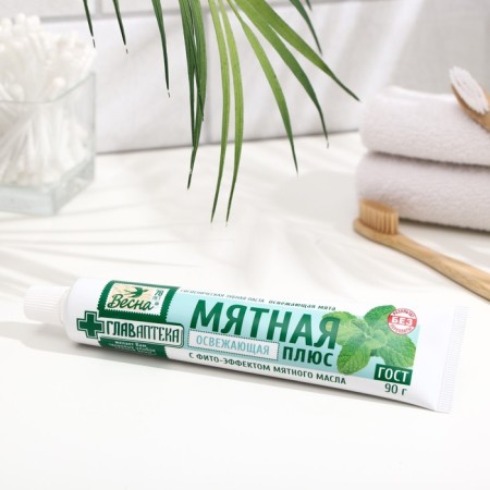 Toothpaste Spring, head of mint, refreshing mint, 90 g, without case
