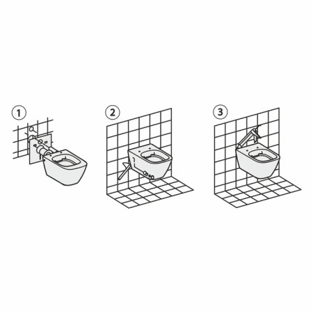 Soundproof gasket for a suspended toilet and bidet Wave, 42.5x39.2 cm-2