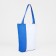 Textile bag with zipper, cornflower/white color