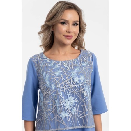 Women's dress, size 44, blue color-6