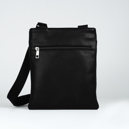 Male bag over the shoulder, Textura, artificial leather, black color-3