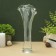 Vase "Wave" H 280 mm. From transparent glass (without decor)