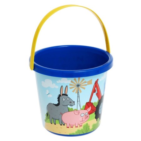 Set No. 63: bucket No. 8 “Blue Tractor”, shovel 13 cm, rake 13 cm-2