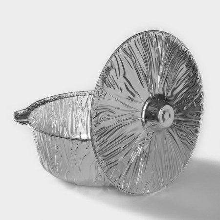 Cauldrons form for baking (pan with a lid) from foil, 5 liters-1
