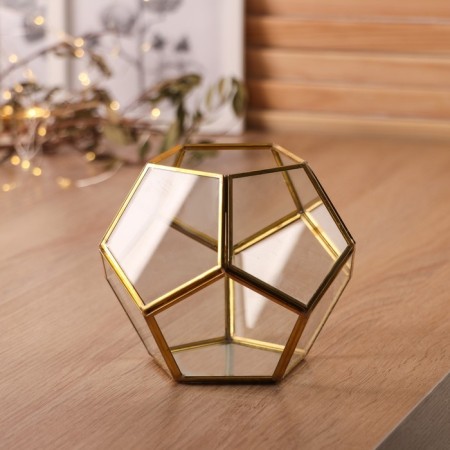 Florarium frame "Agnes" 12x14 cm, gold-1