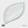 Glass Serving Magistro "Leaf", 34 × 18.5 × 1.9 cm, transparent color