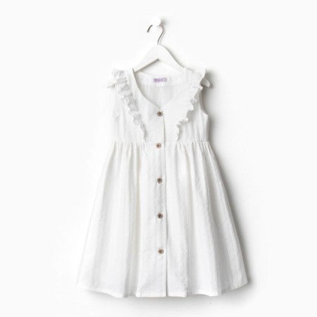 Sleeveless dress Minaku color white, height 104 cm-6