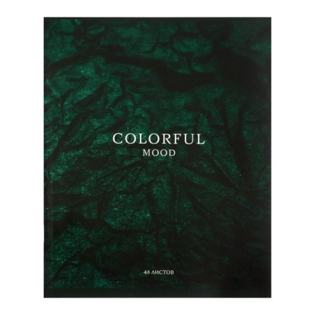 Notebook of 48 sheets in the Calligrata Emerald Cage, covered cardboard, block No. 2, whiteness 75% (gray sheets), mix-3