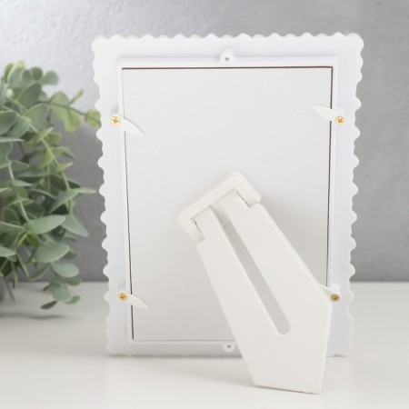 Photo frame plastic 10x15 cm "Pearls and rhinestones" straight angles 17.5x12.5 cm-3