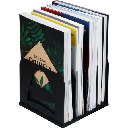 Top for magazines and papers (sorter) Istanm, team, 4 departments, black-5