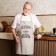 Apron Ethel "Cool grandfather" 73x71 cm, 100% cotton, reps 210 g/m2