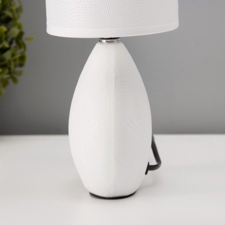 Table lamp with lampshade Risalux "FIESS", E14, 40 W, White, 13 × 13 × 27 cm-4