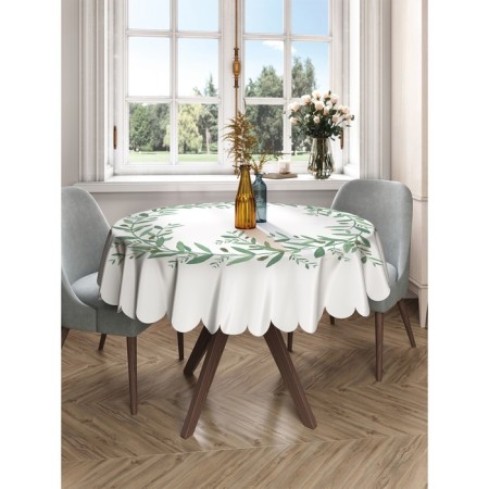 The tablecloth "The Branch of Oliva", Round, Saten, D = 150 cm-2
