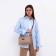 Cross-Bodi Bag on a zipper, beige color