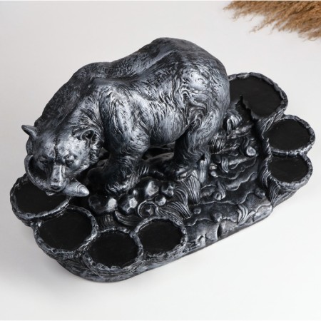 Standing for a bottle "Bear" 45x23x25cm, silver-4