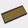 Iplikator - rug, base of spanbond, 140 modules, 28 × 64 cm, dark blue/yellow color