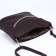 Janelli Cross-Boda Bag on a zipper, 2 outer pockets, dark brown color