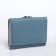 Women's wallet on the button, blue color