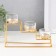 Climber Metal, glass for 3 candles "Staircase" Gold 20x6x10 cm