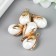 Decor for creativity plastic "Pearl in a sink with a loop" set of 5 pcs 1.2x1.6 cm
