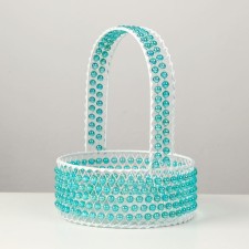Basket, 16x6/23 cm, metal, beads