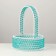 Basket, 16x6/23 cm, metal, beads