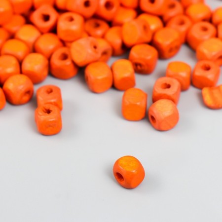 Beads for creativity tree "Cube" D-0.5 cm, set of 20 g brown-1
