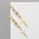 Earrings Metal "Chain" with a cross, three links, color gold
