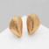 Earrings Metal "Chord" shell, waves, color gold