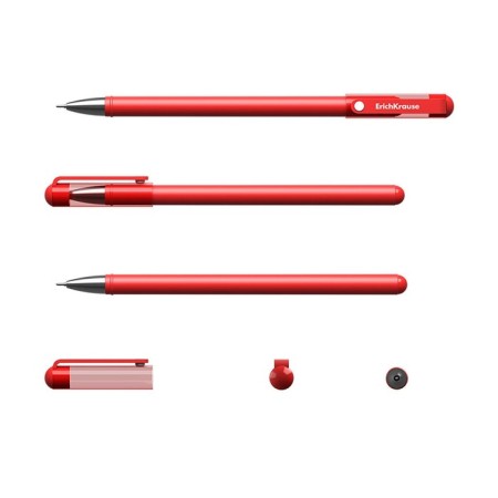 Gel pen Erichkrause G-Soft, red ink, node 0.38 mm, letter line length 500 meters-6