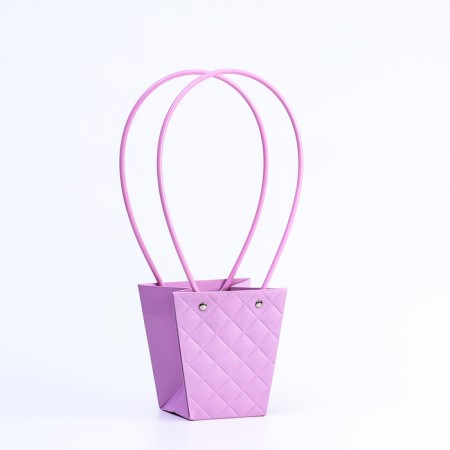 Bag for flowers embossing moisture-resistant, 12x12-8x8-12.5 cm-1