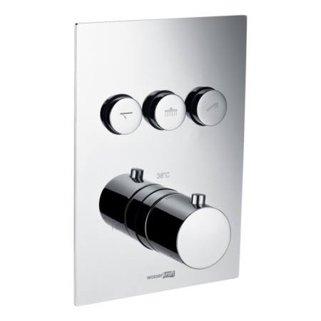 Wasserkraft Neime 1944 bath mixer, built -in, 3 exits, brass, chrome