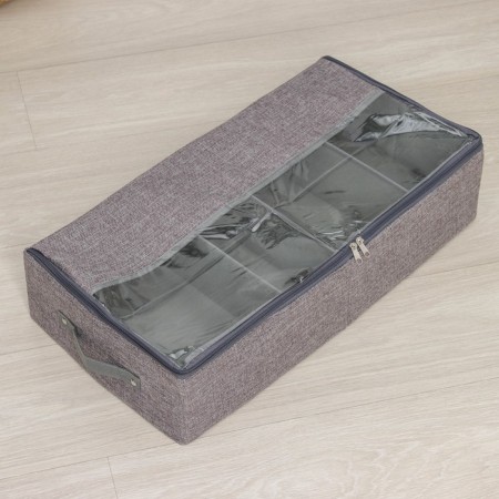 Shoe storage box "Ron", 58 × 30 × 15 cm, gray color-6