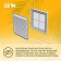 Ventilation grate Zein Lux LP150-OK, 150 x 200 mm, mesh, detachable, check valve