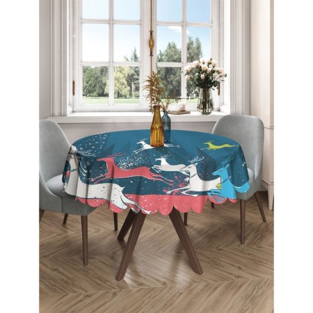 The tablecloth “Deer in a hurry”, round, Saten, D = 150 cm-2